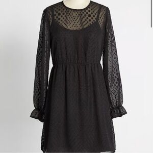 New Chi Chi London ModCloth Dot Right Now Mini Dress